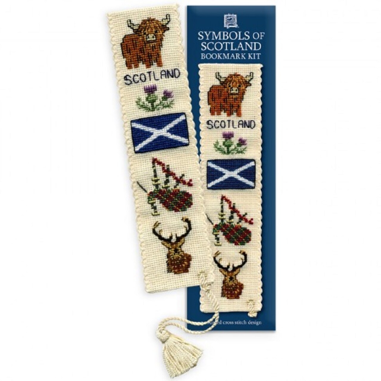 Textile Heritage Symbols of Scotland Bookmark - Counted Cross Stitch Kit